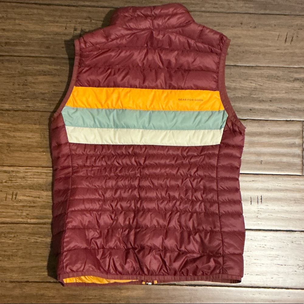 Cotopaxi Burgundy Vest with Vibrant Stripes - Picture 4 of 5